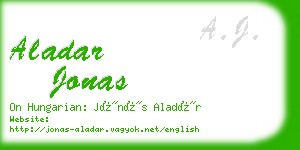 aladar jonas business card